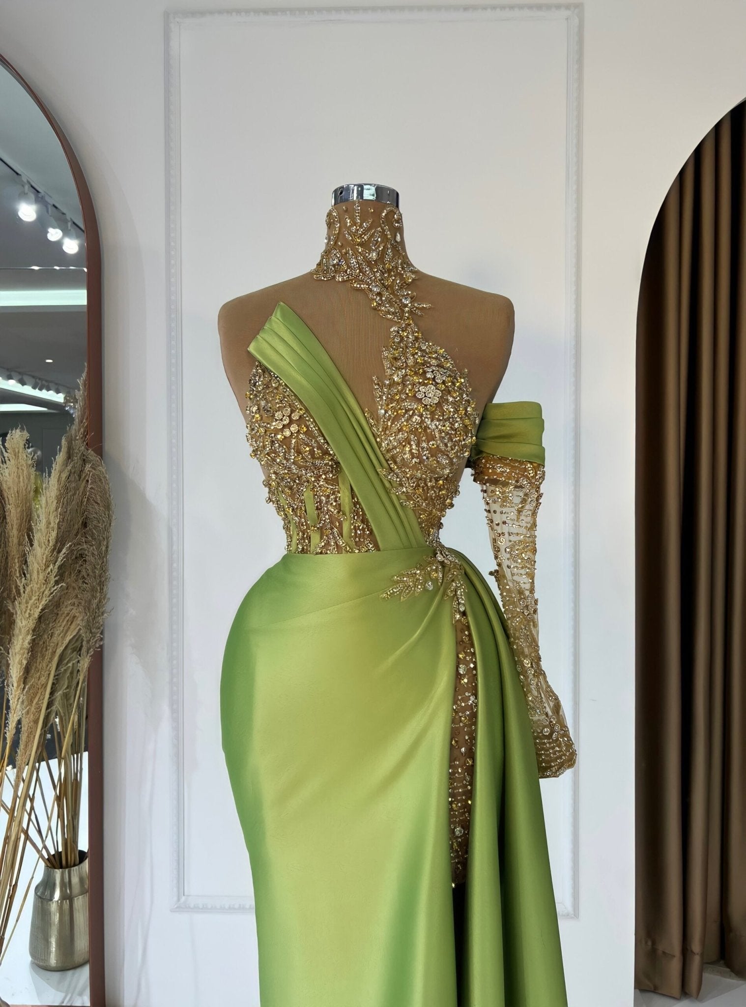 Beautiful Women Green Ethnic Gown – mahezon