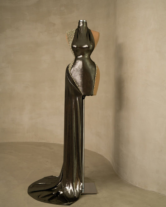 Cocktail DressHigh NeckMidi DressWomen - Blini Fashion House