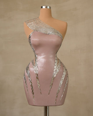 Chic Sleeveless Dress Featuring Silver Embellishments