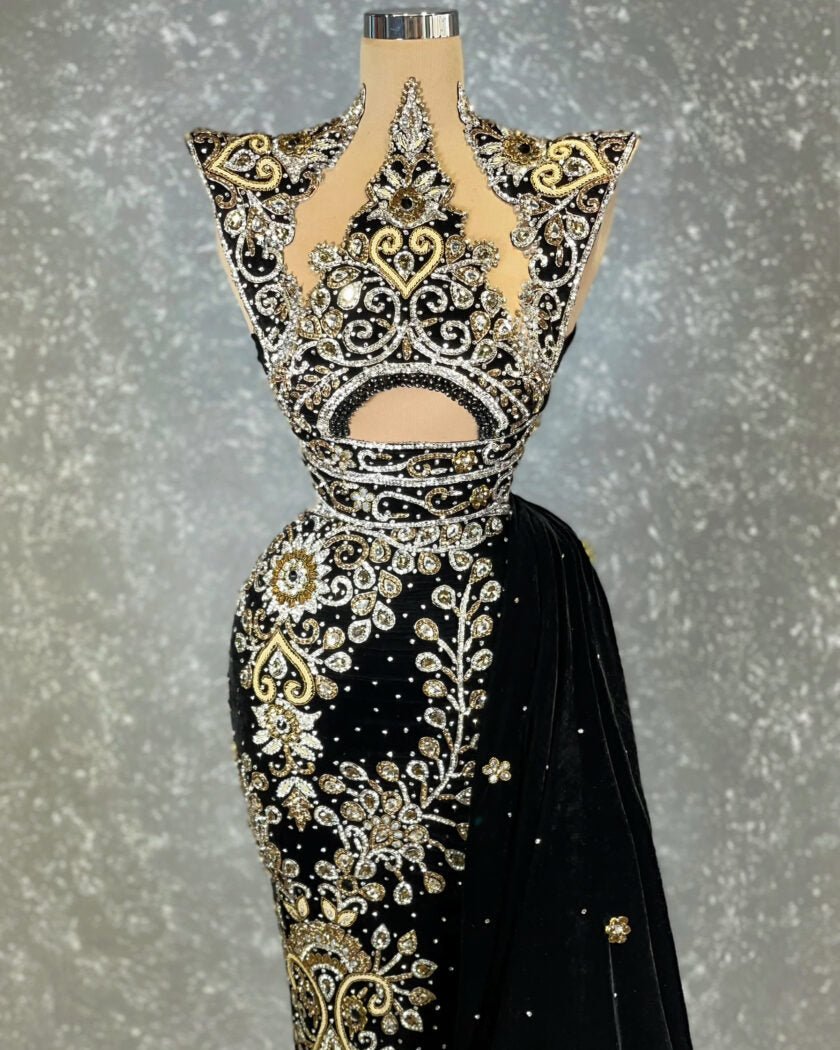 Ella Sleeveless Dress with a Eye-catching Side Tail - Blini Fashion House