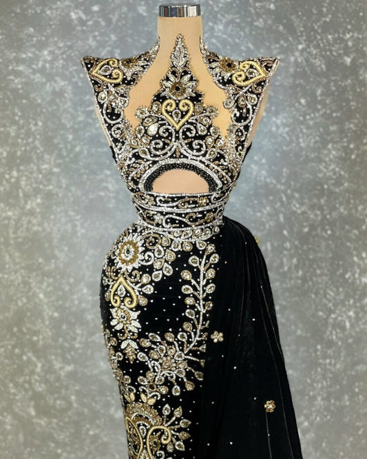 Ella Sleeveless Dress with a Eye-catching Side Tail - Blini Fashion House