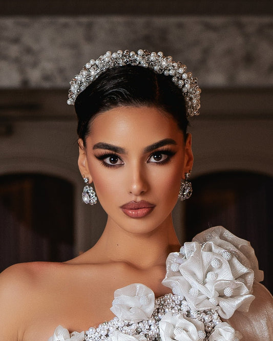 Bridal Headpiece with Crystals and Pearls
