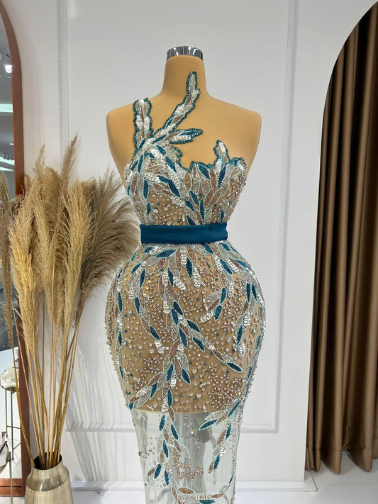 Rosalyn Maxikleid mit funkelnden Akzenten