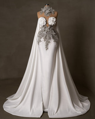 Sleeveless Floor-Length Bridal Dress in Ivory - Exquisite Bridal Attire for Unforgettable Weddings