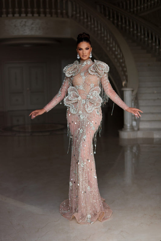 Fashionable silver dress perfect for any event