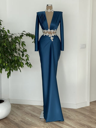 Helen Glamorous Deep V Neckline Dress