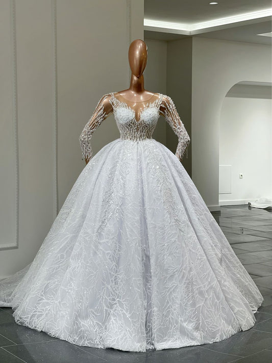 Hilma Dazzling Long Sleeve Bridal Dress Bridal Dress