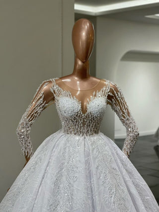 Hilma Dazzling Long Sleeve Bridal Dress Bridal Dress