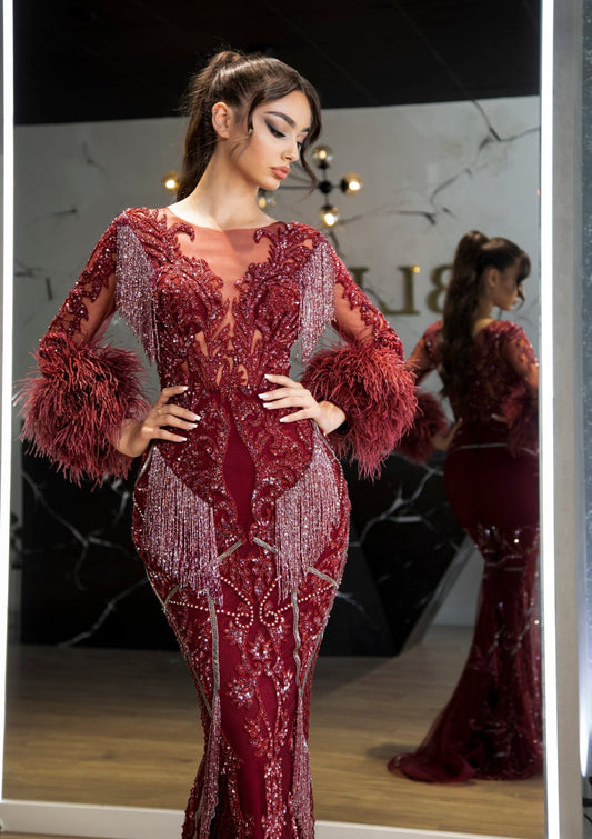 Ibis Stunning Dress with Detailed Stone Embellishments