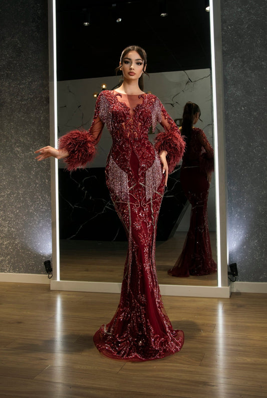 Ibis Stunning Dress with Detailed Stone Embellishments