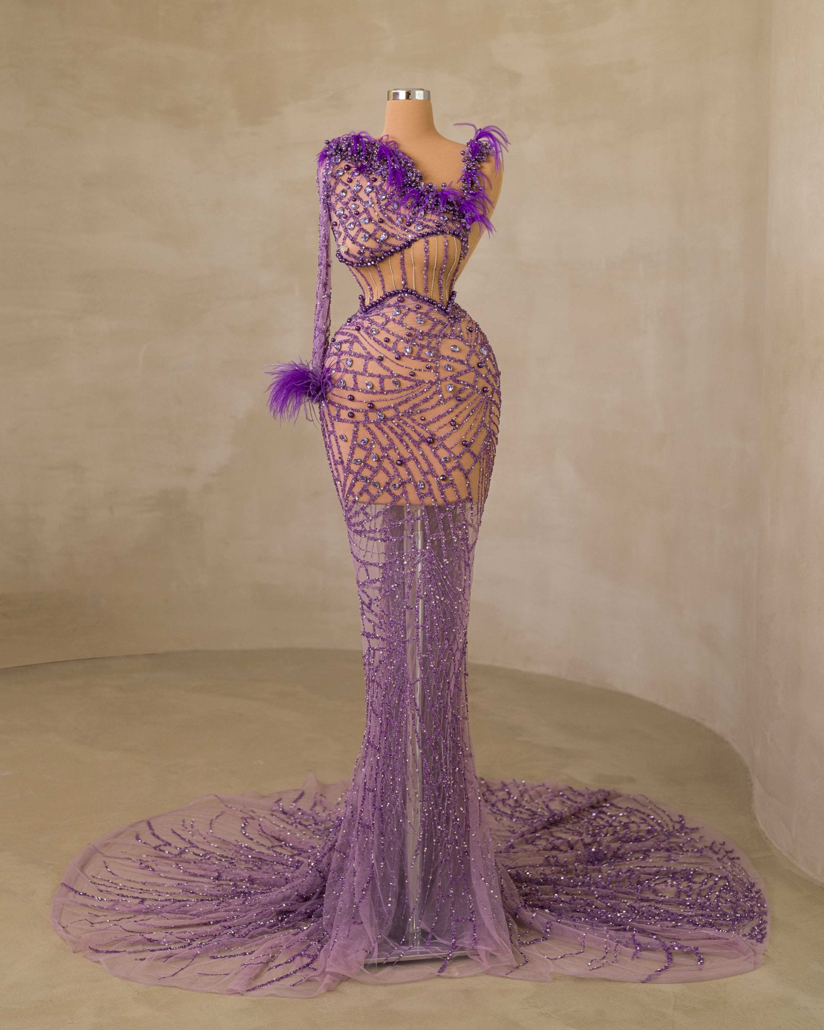 BeadsCut OutFeathersWomen - Blini Fashion House