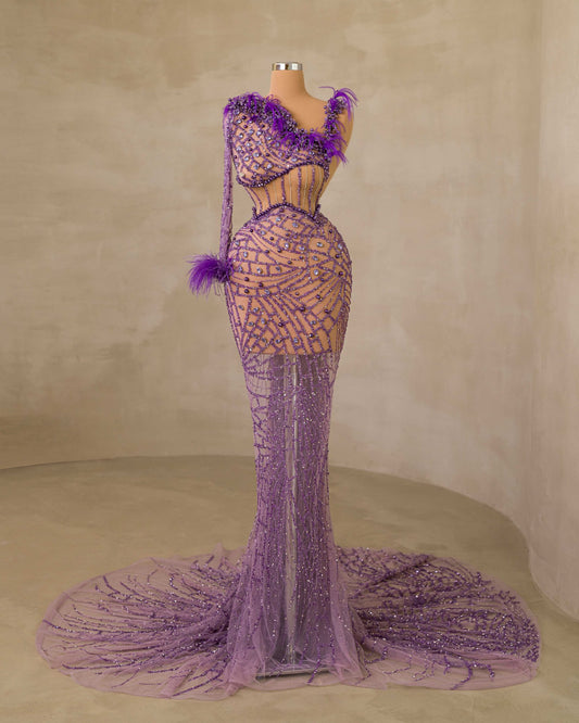 BeadsCut OutFeathersWomen - Blini Fashion House