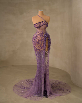 BeadsDeep SlitLight PurpleWomen - Blini Fashion House
