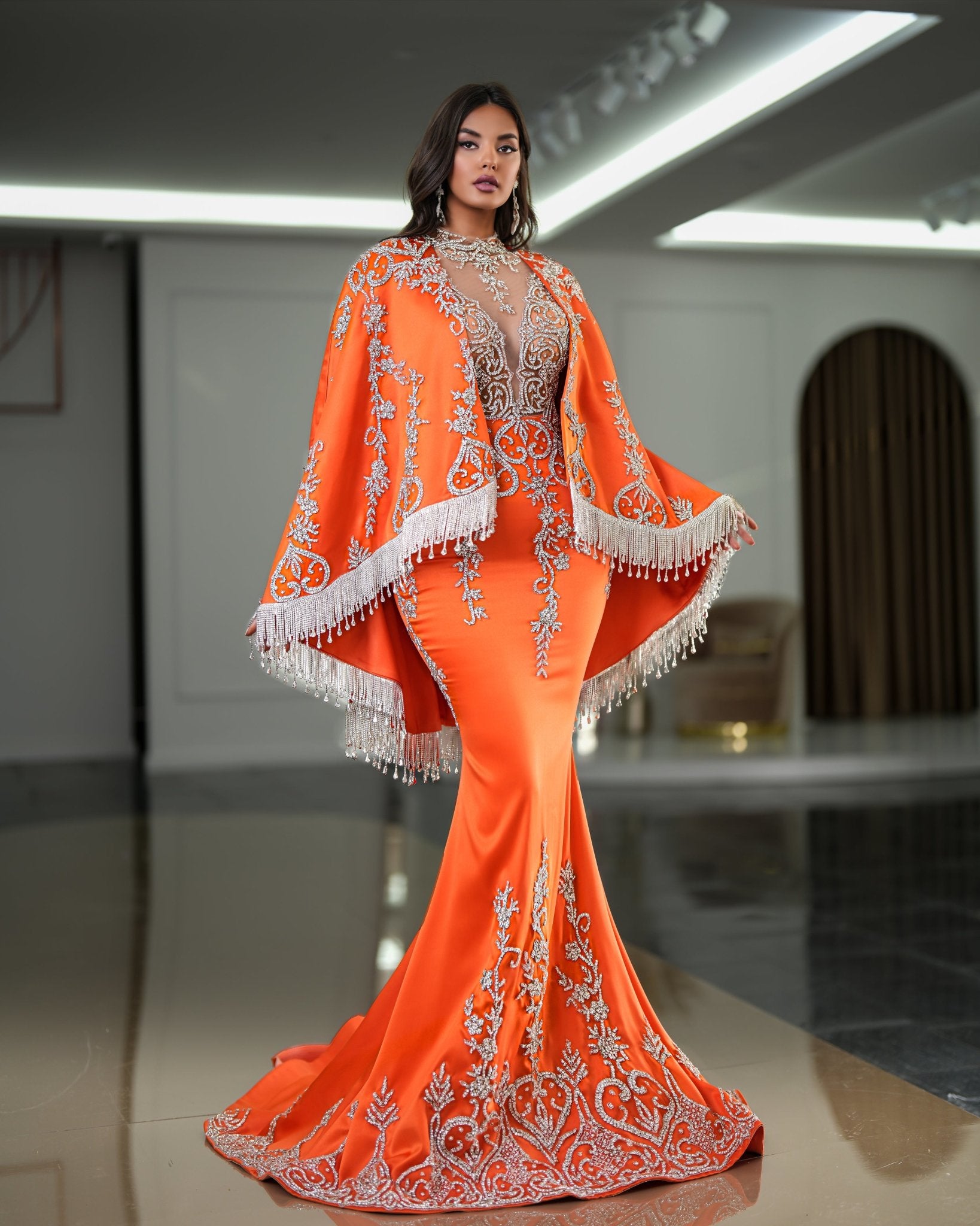 BeadsCapeCrystalsWomen - Blini Fashion House