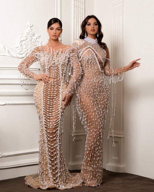 Long DressLong SleevesLuxoriousWomen - Blini Fashion House