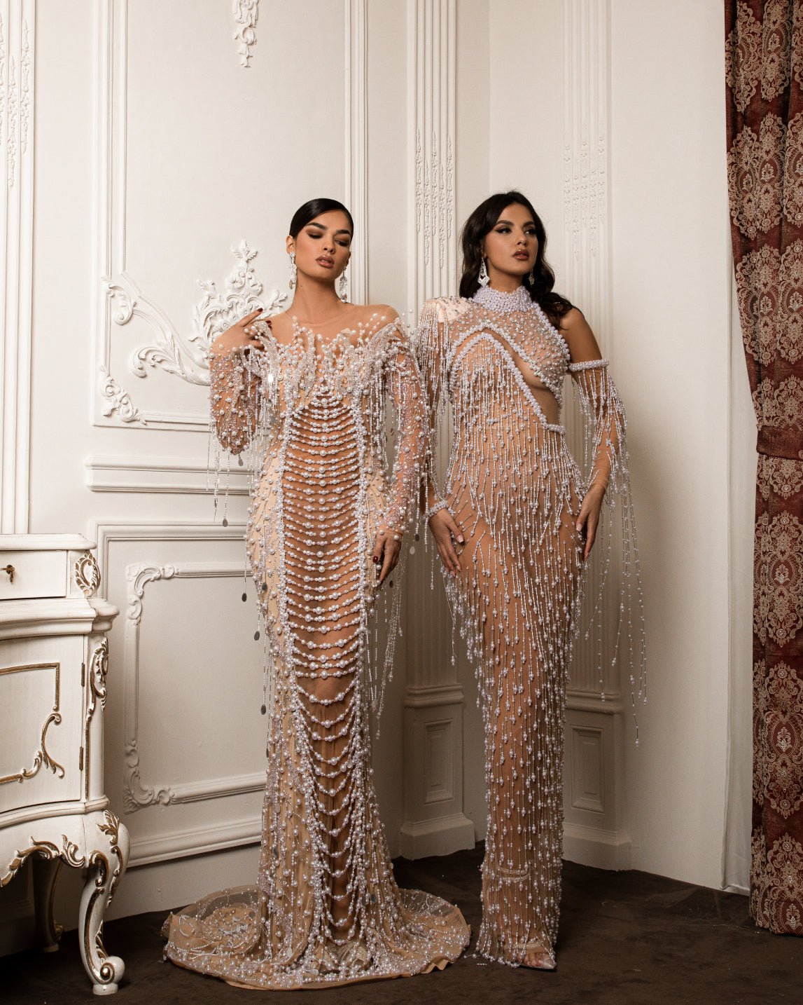 Long DressLong SleevesLuxoriousWomen - Blini Fashion House