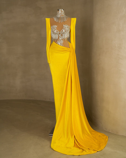 Classic and luxurious velvet dress.