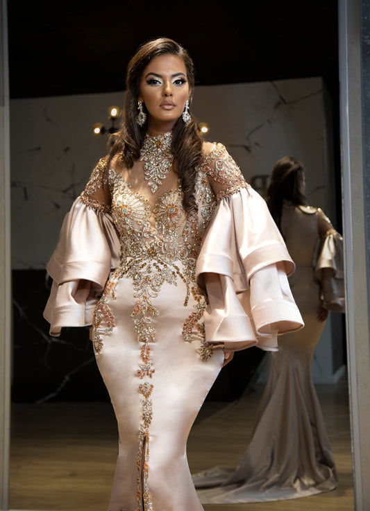 BeadsLong DressLuxoriousWomen - Blini Fashion House