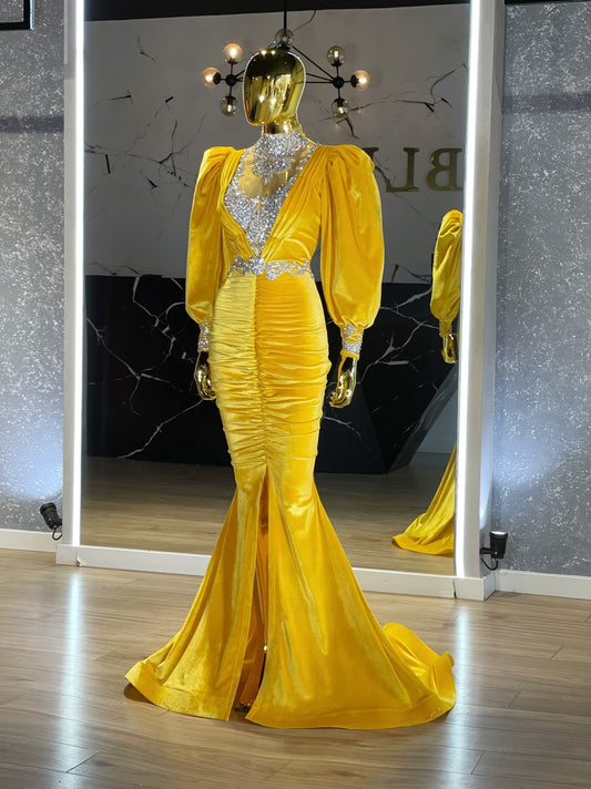 High NeckLuxuriousPuff SleevesWomen - Blini Fashion House