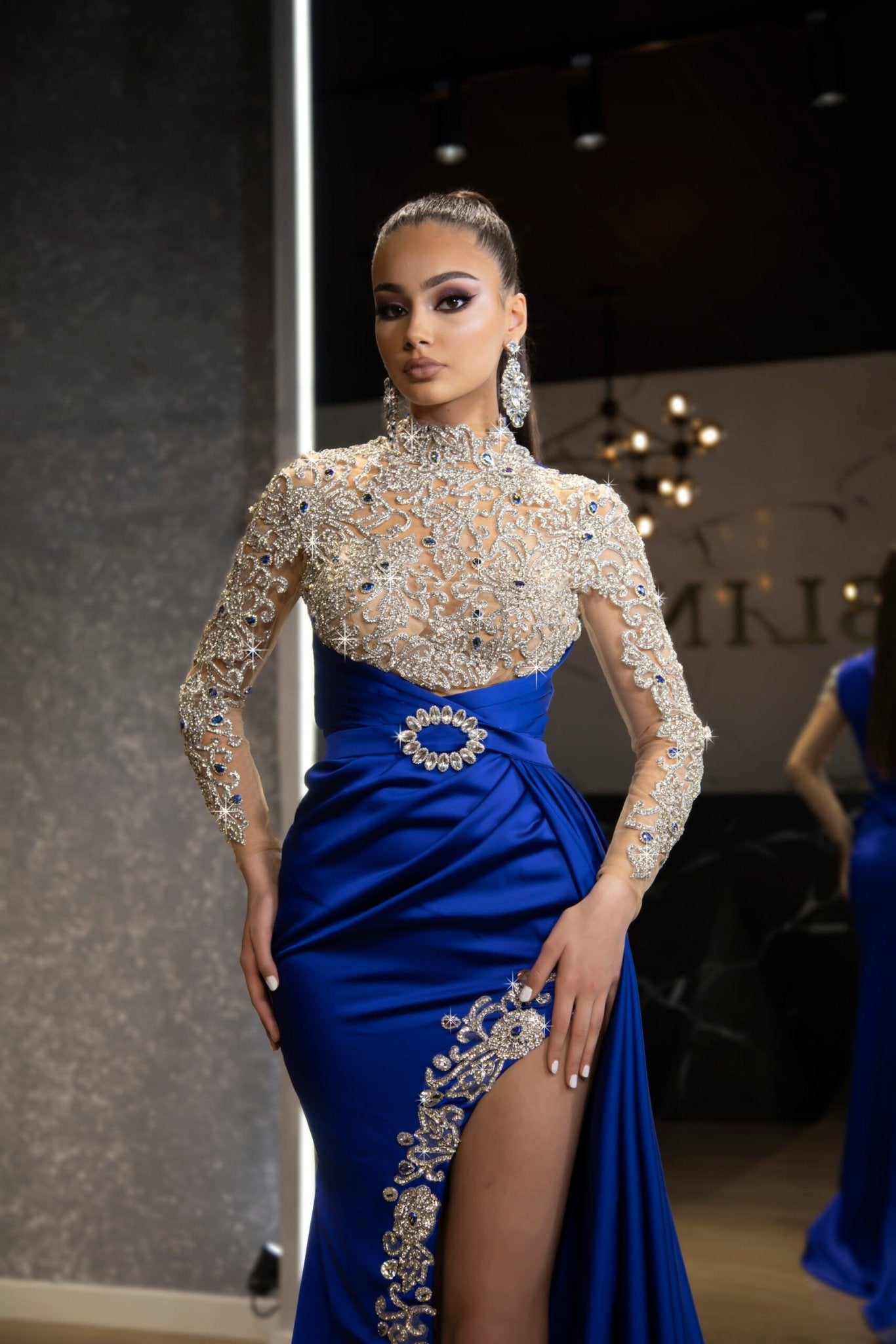 BeadsLong DressLuxoriousWomen - Blini Fashion House