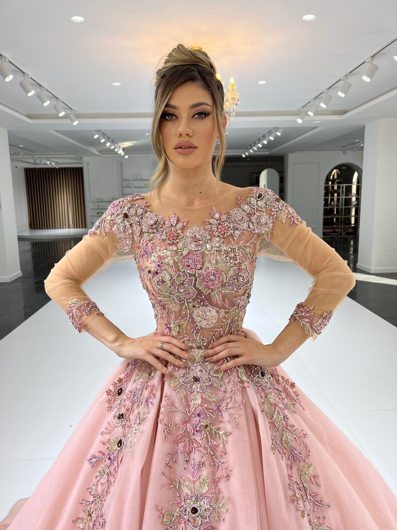 BallgownFlowersLong DressWomen - Blini Fashion House