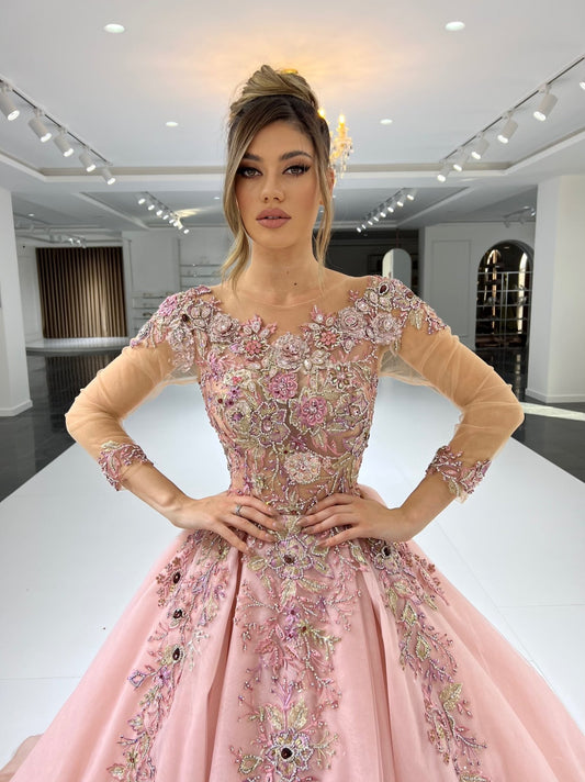 BallgownFlowersLong DressWomen - Blini Fashion House