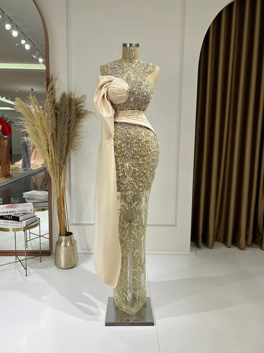 BeadsBeigeCrystalsWomen - Blini Fashion House