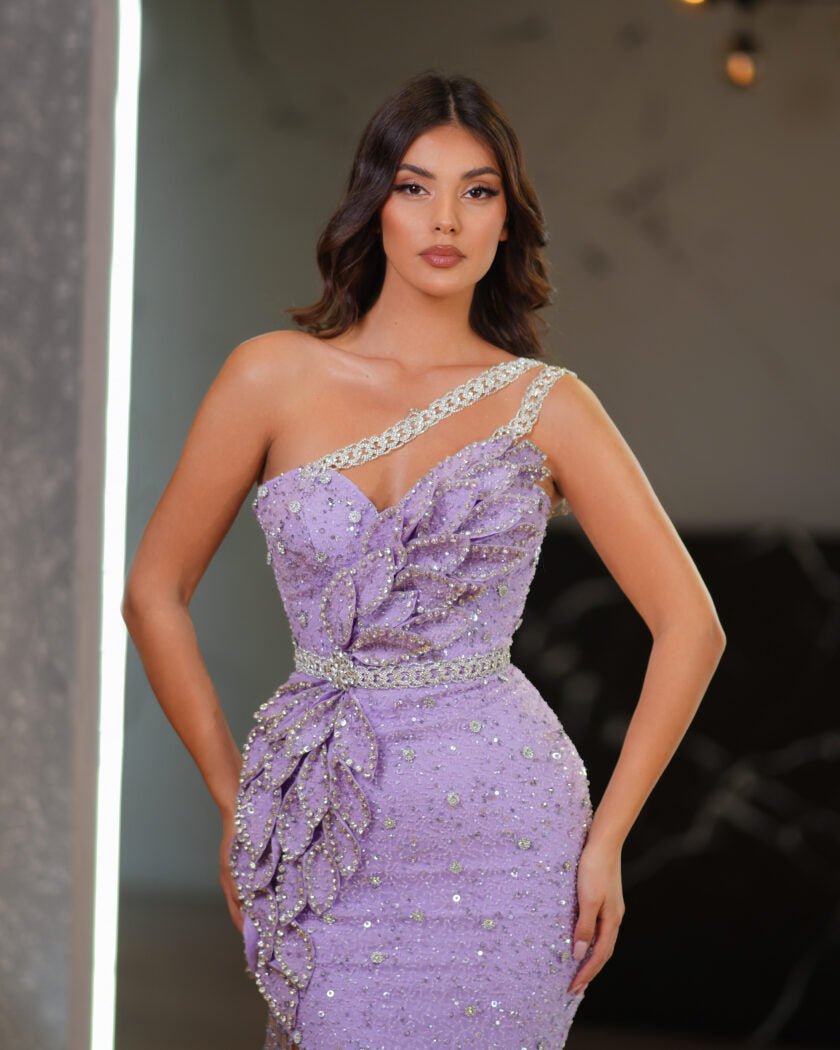 BeadsDeep SlitLight PurpleWomen - Blini Fashion House