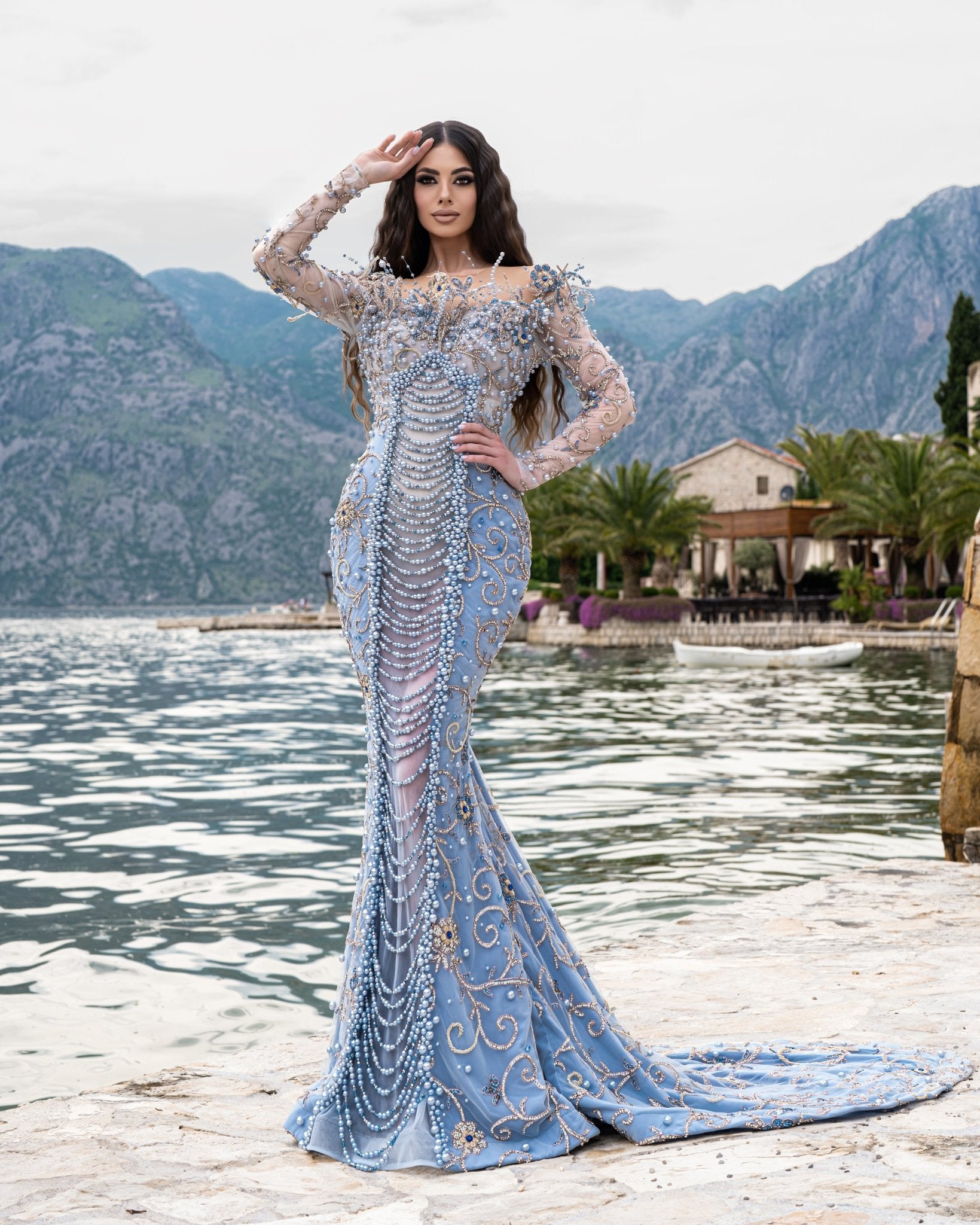 BeadsBlueCrystalsWomen - Blini Fashion House