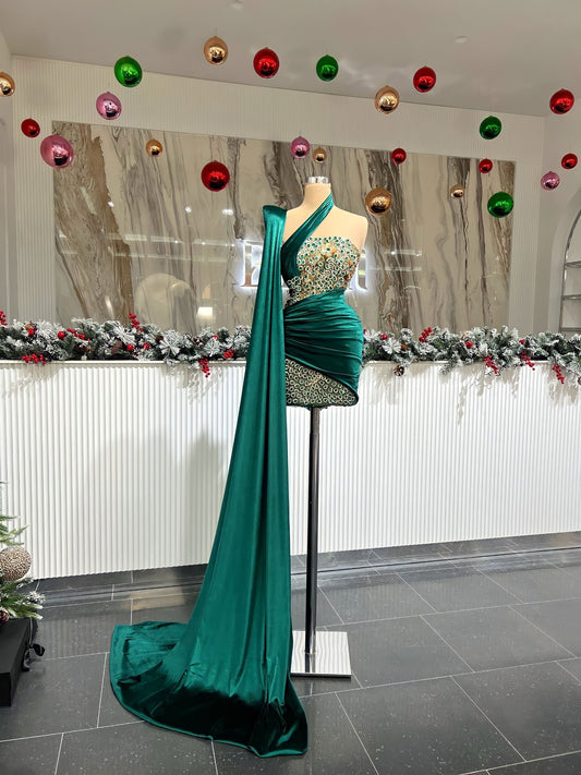 Cocktail DressCrystalsLuxoriousWomen - Blini Fashion House