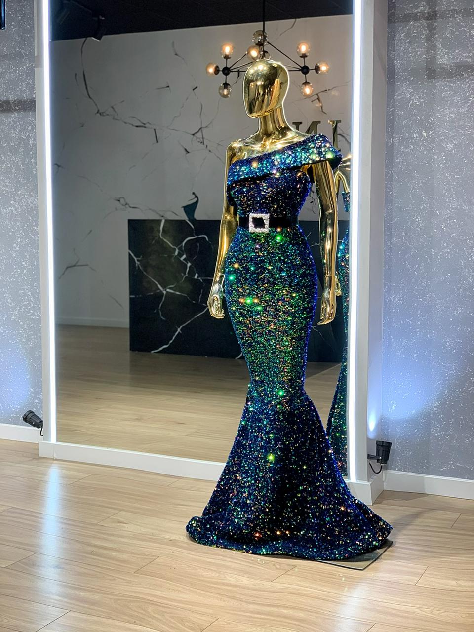 Long DressLuxuriousSequinsWomen - Blini Fashion House