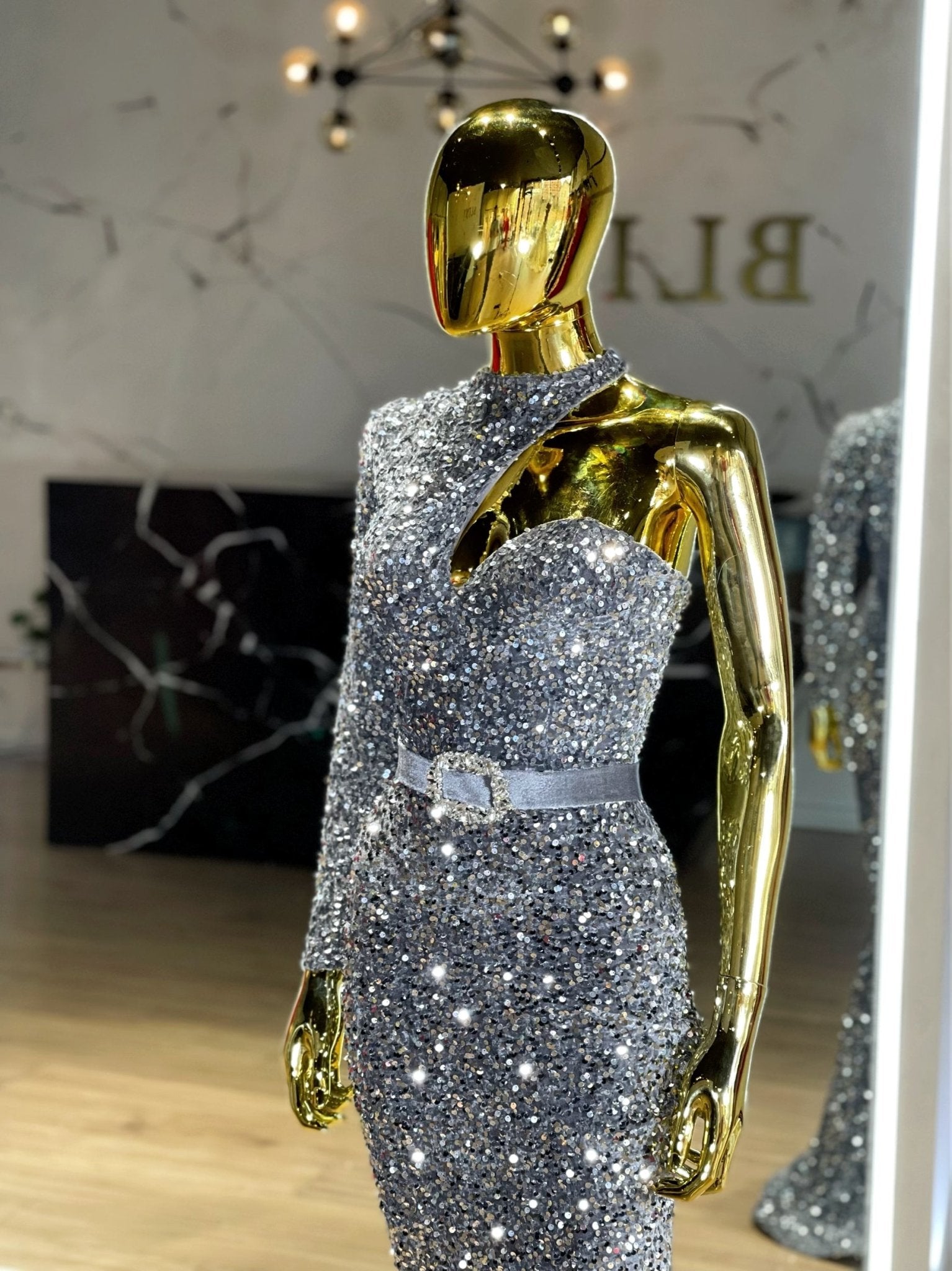 LuxuriousOne ShoulderSequinsWomen - Blini Fashion House