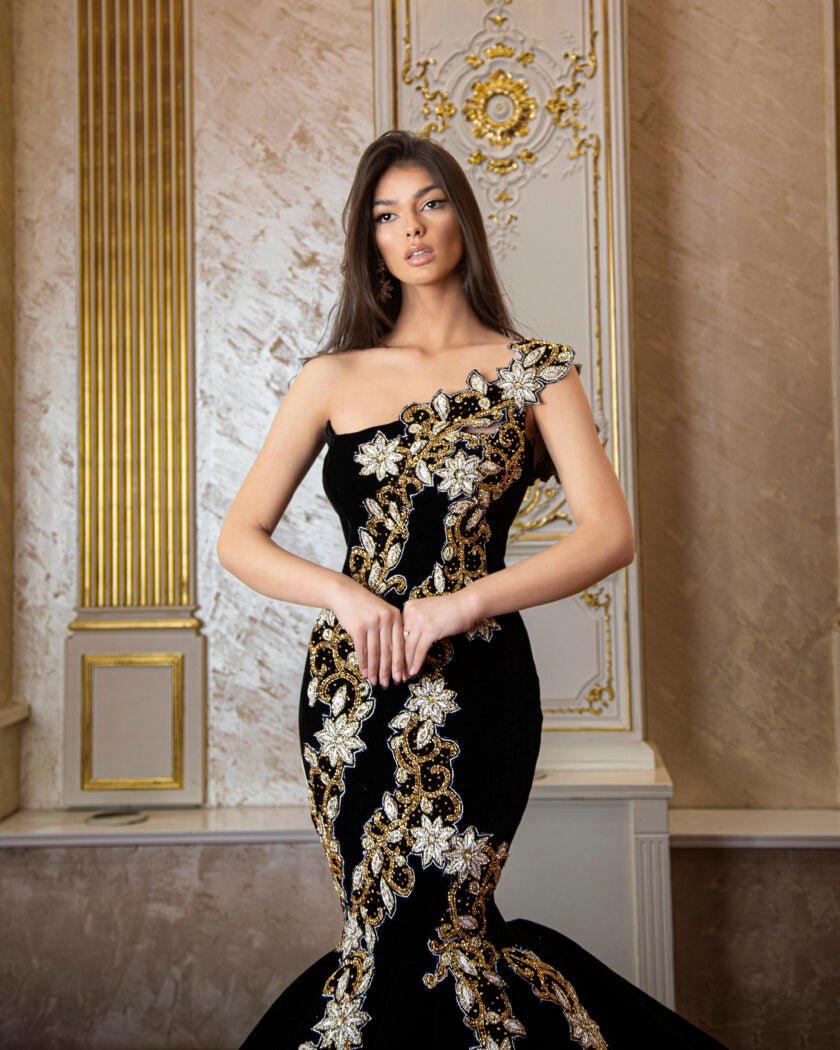 BlackLong DressLuxoriousWomen - Blini Fashion House