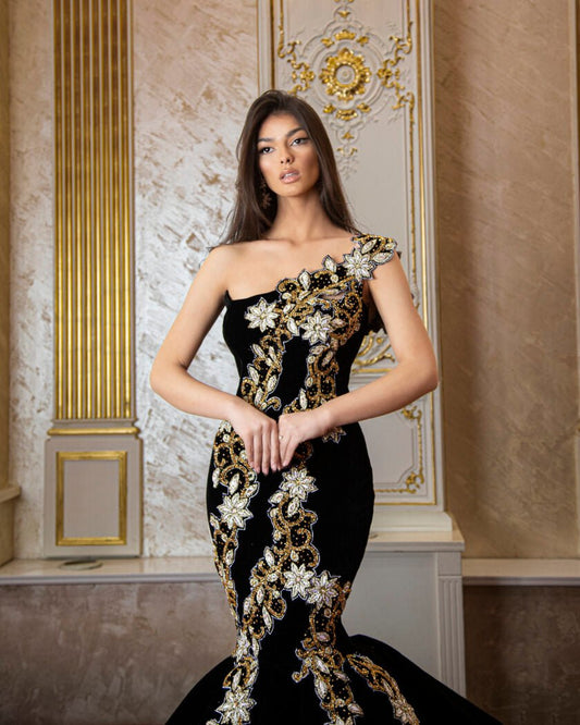 BlackLong DressLuxoriousWomen - Blini Fashion House