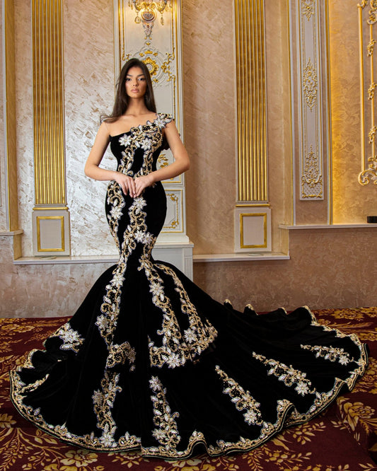 BlackLong DressLuxoriousWomen - Blini Fashion House