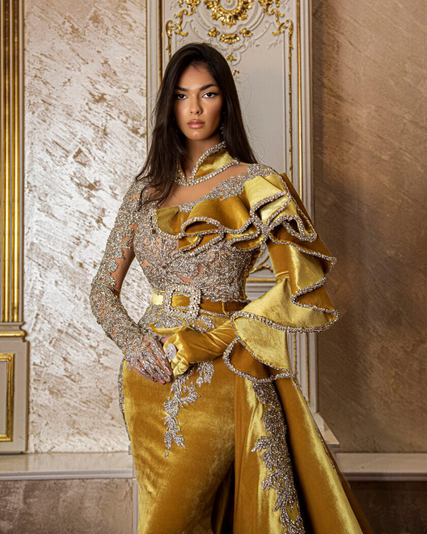 High NeckLong DressLong SleevesWomen - Blini Fashion House