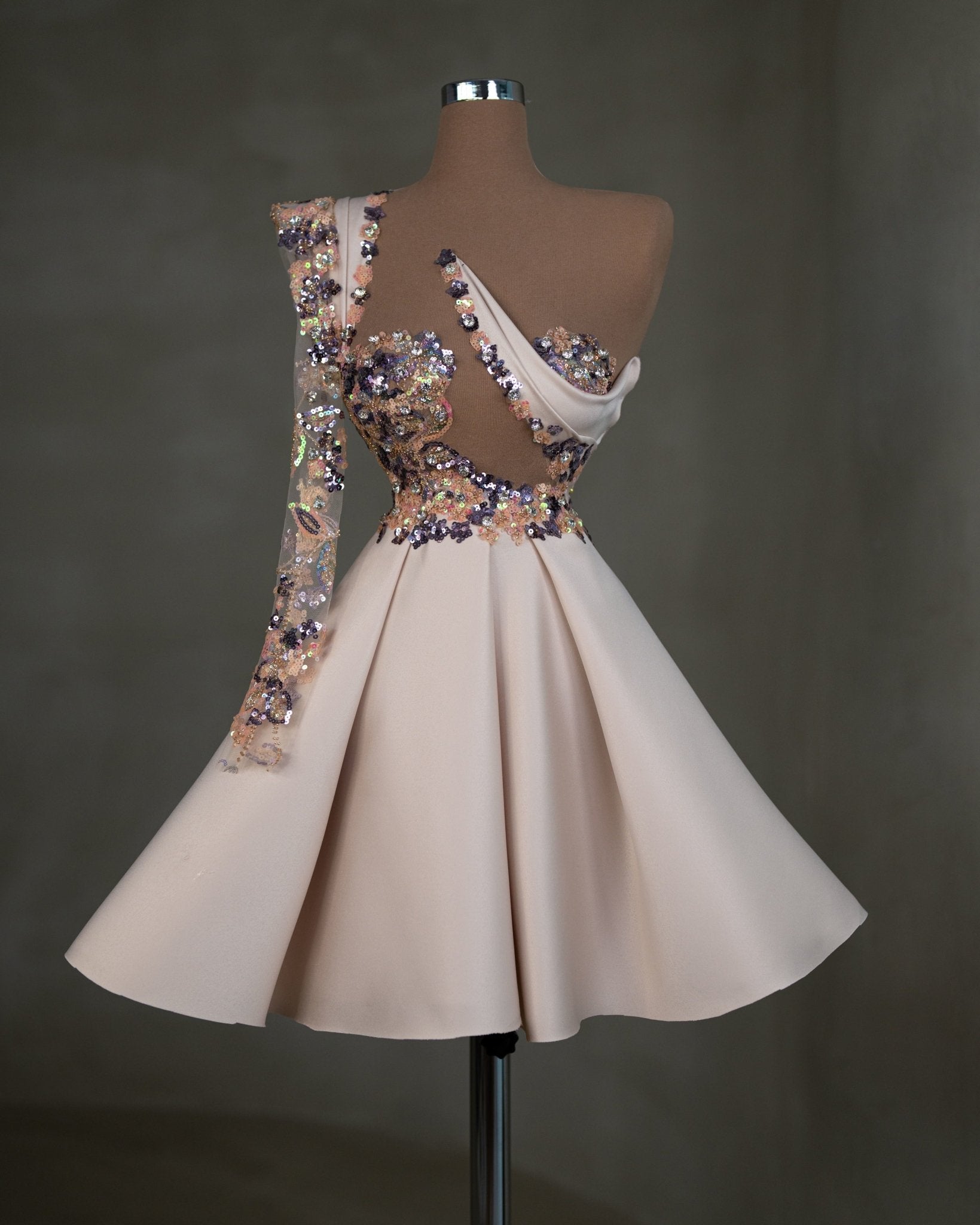 Cocktail DressCut in ChestMidi DressWomen - Blini Fashion House