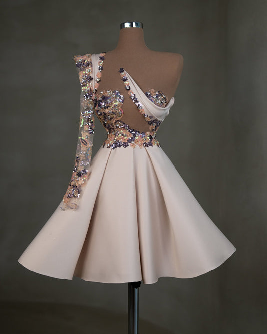 Cocktail DressCut in ChestMidi DressWomen - Blini Fashion House