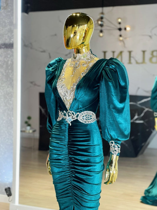 High NeckLuxuriousPuff SleevesWomen - Blini Fashion House