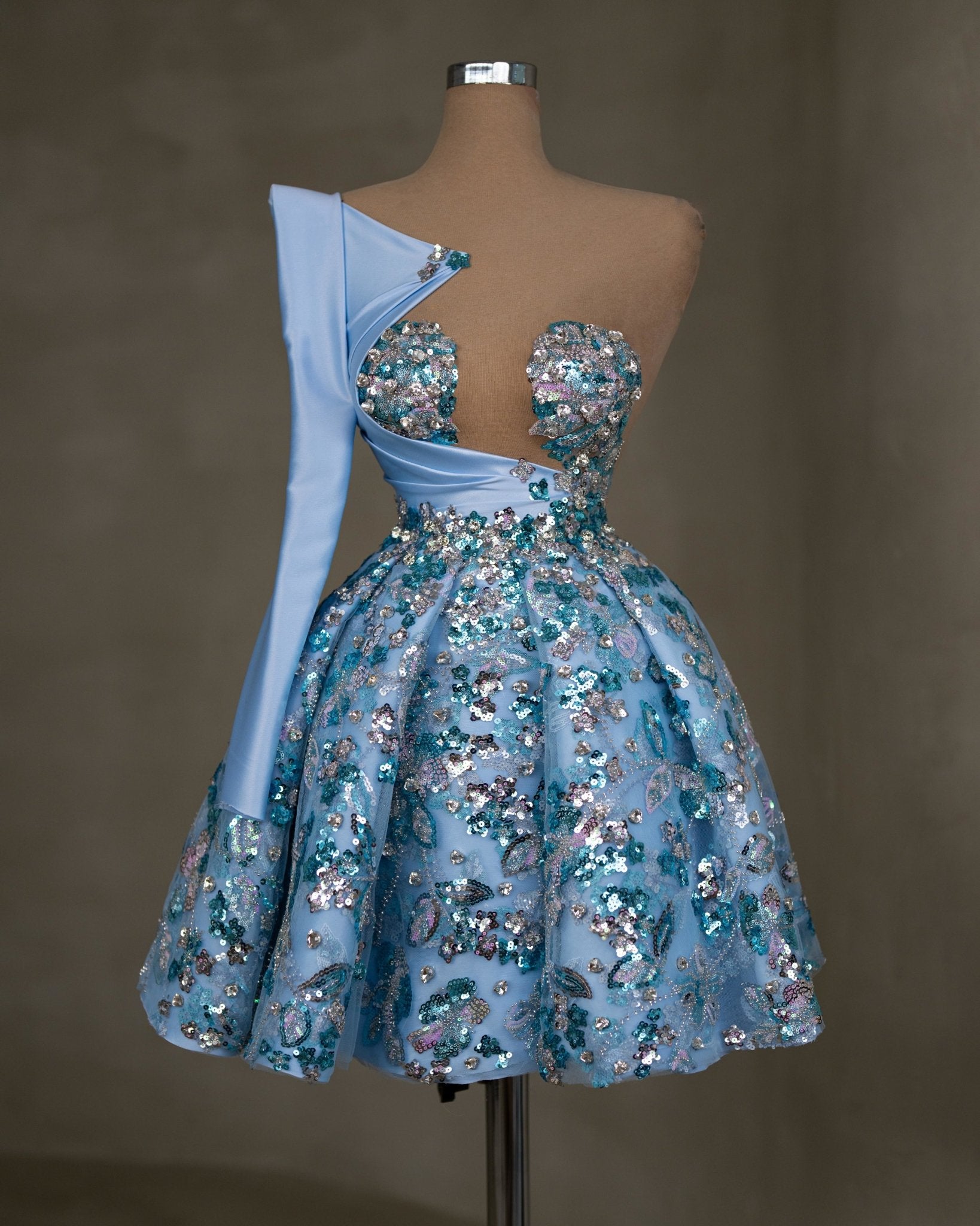 BlueCocktail DressCut in ChestWomen - Blini Fashion House