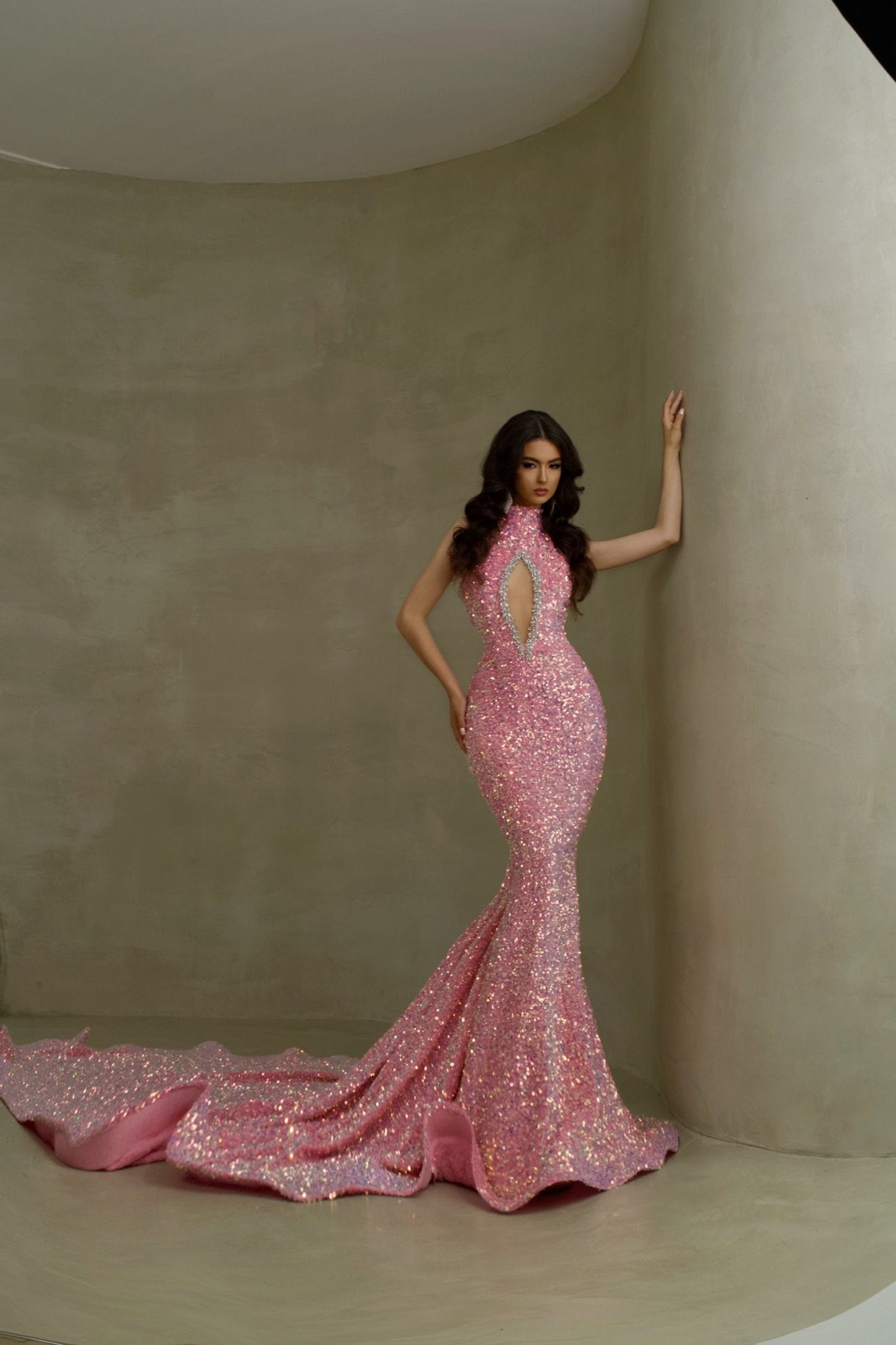 Buy Iridescent Prom Dress Light Pink Dress Light Pink Sparkly Dress Prom  Dress Online in India - Etsy