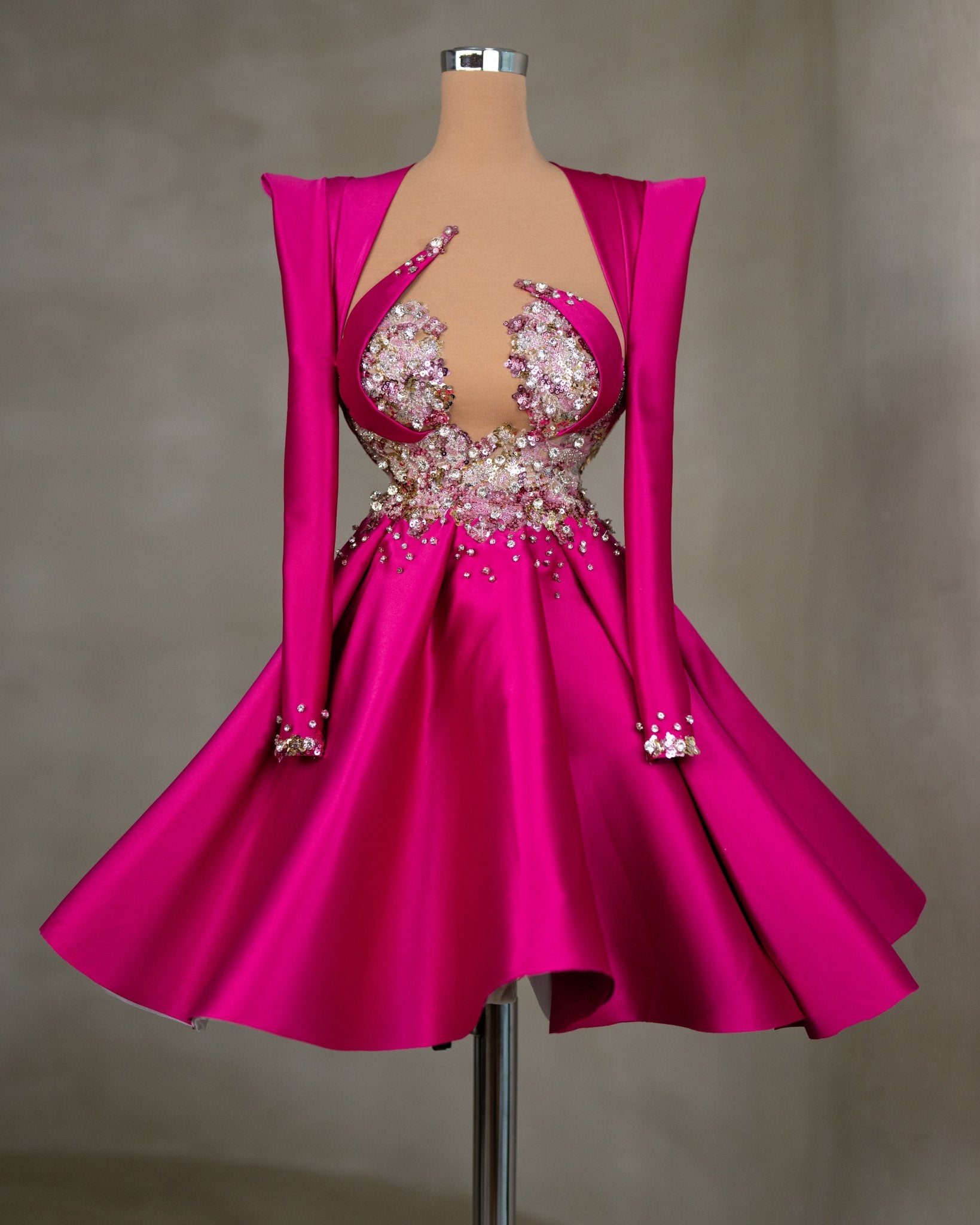 Cocktail DressLong SleevesMidi DressWomen - Blini Fashion House