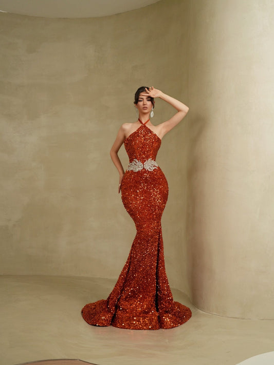 Elegant Sleeveless Dress with Twist Neck Detail