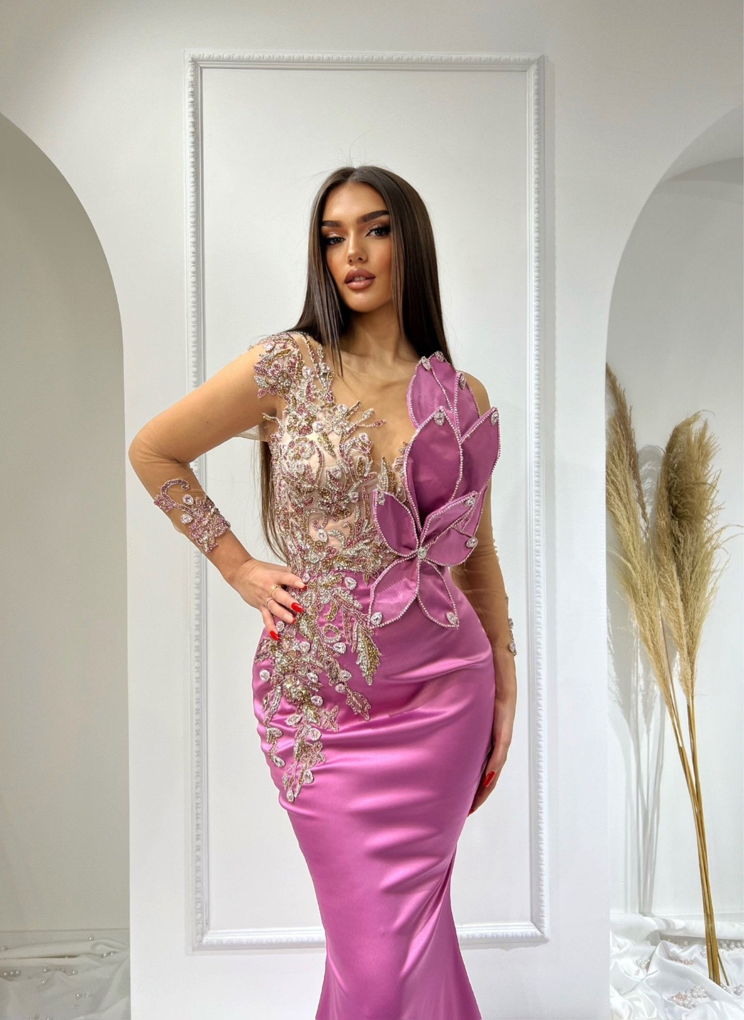 BeadsLong DressLuxoriousWomen - Blini Fashion House