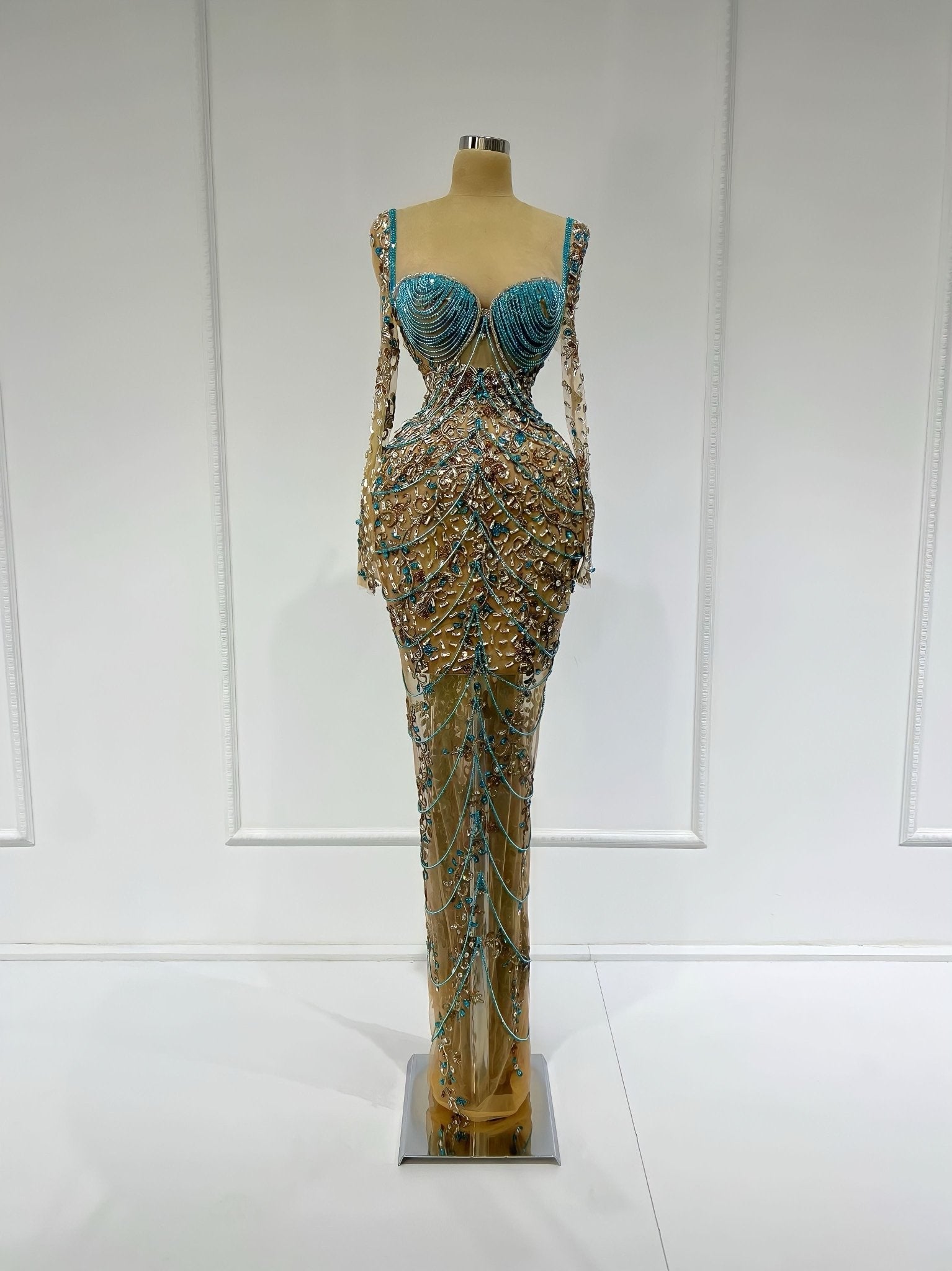 BlueChainCrystalsWomen - Blini Fashion House