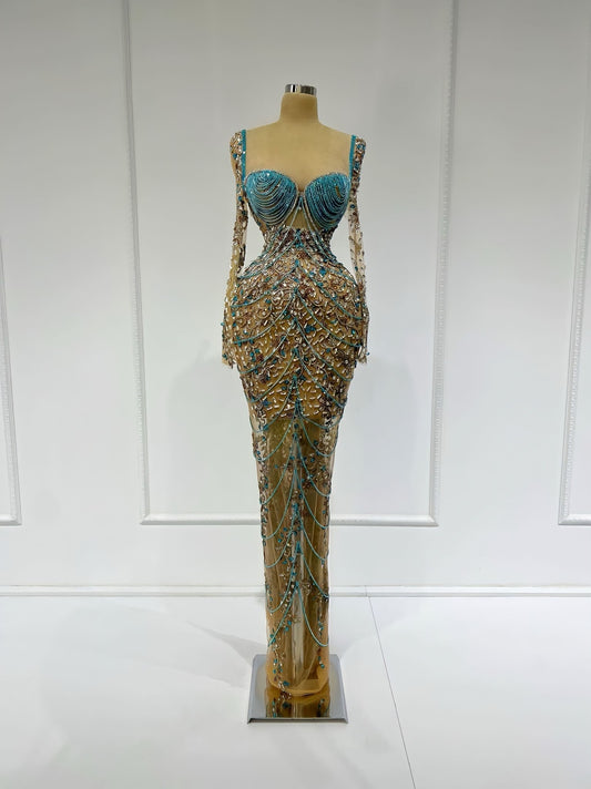 BlueChainCrystalsWomen - Blini Fashion House