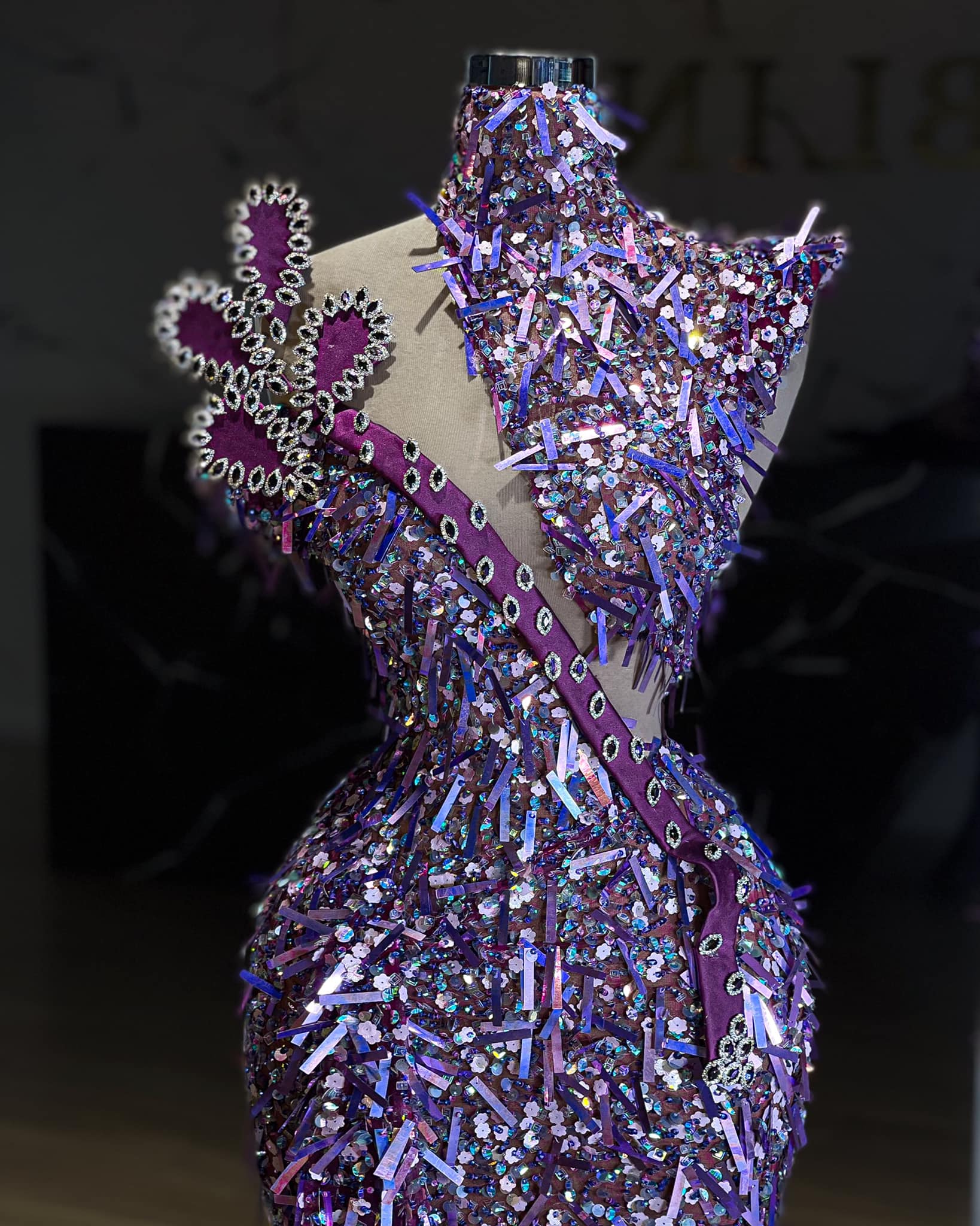 High NeckLight PurpleLong DressWomen - Blini Fashion House