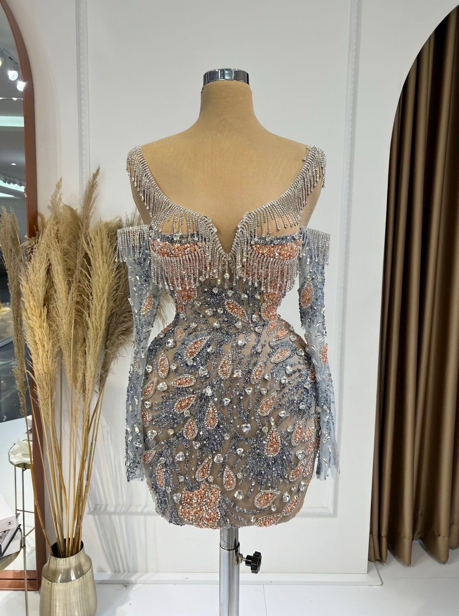 Cocktail DressCrystalsLuxoriousWomen - Blini Fashion House