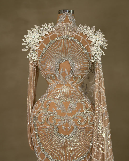 BeadsCocktail DressCrystalsWomen - Blini Fashion House