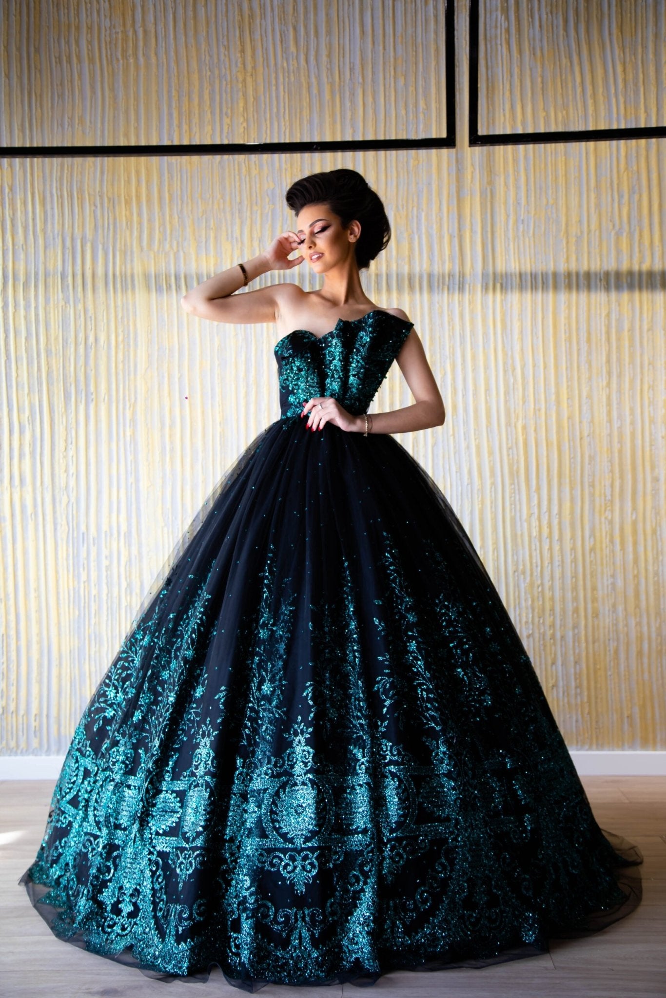 BlackBlueLong DressWomen - Blini Fashion House